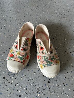 Mini Boden size 32 (US 13-13.5) Kids Floral Slip-On Sneakers - Pink Multicolor
